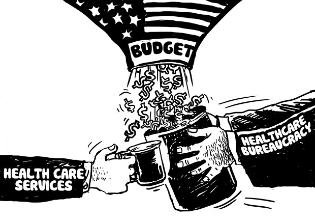 Obamacare, Medicare and Medicaid money is siphoned off to support administrators and is NOT used for patient care!